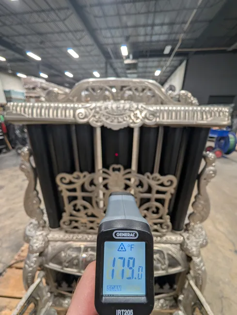Workshop temperature check of the upper section