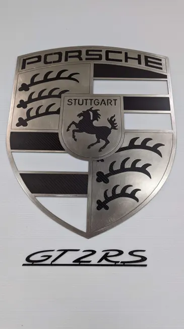 The Porsche crest, reimagined